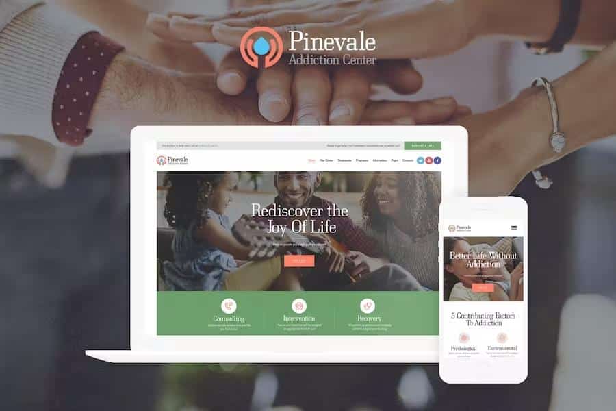 Pinevale - Addiction Recovery and Rehabilitation Center WordPress Theme