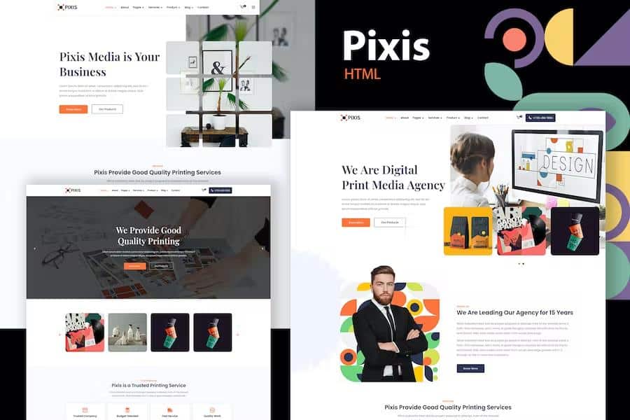 Pixis - POD Business HTML Template