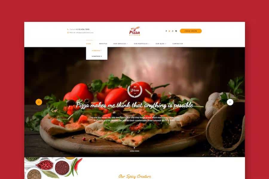 Pizza Kitchen - Fast Food HTML Template