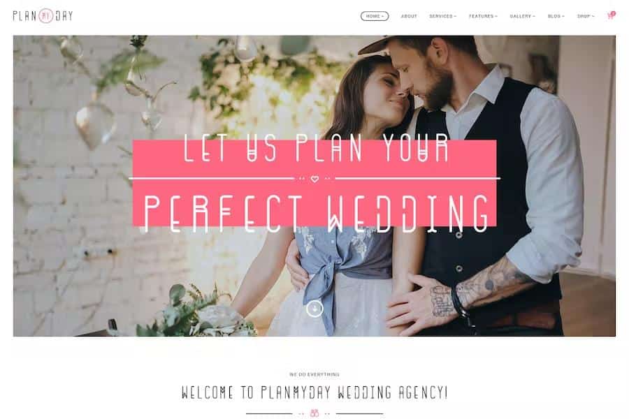 Plan My Day - Wedding Event Planning Agency WordPress Theme