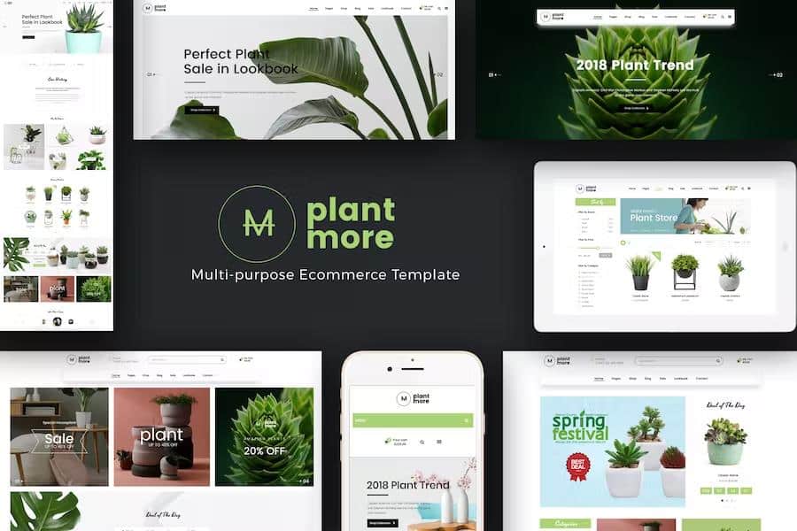 Plantmore  - OpenCart Theme (Included Color Swatches)