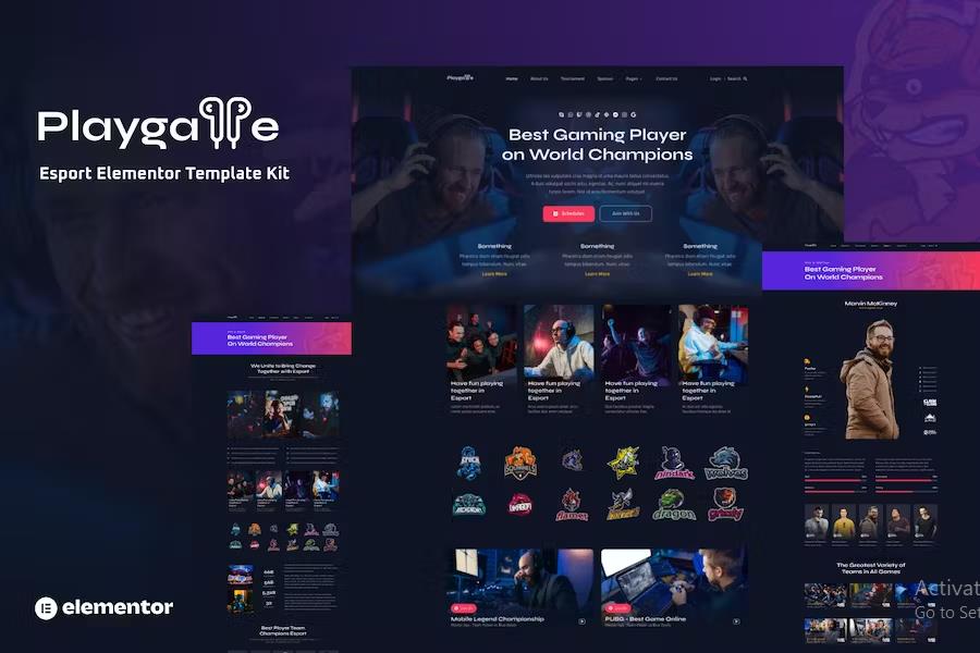 Preview image for Playgame - Esports Elementor Template Kit