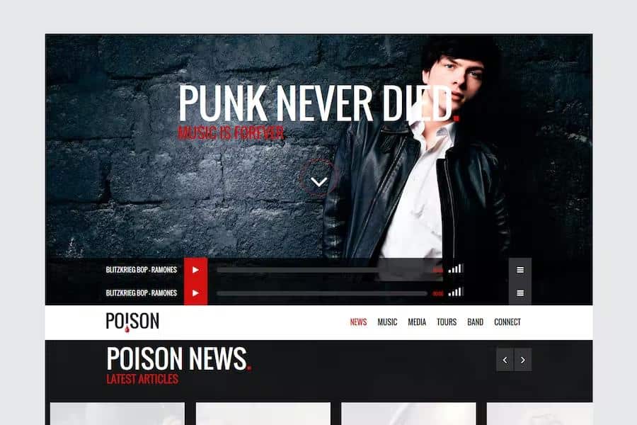 Poison - Music HTML One Page Template