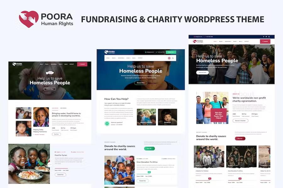 Poora - Fundraising & Charity WordPress Theme