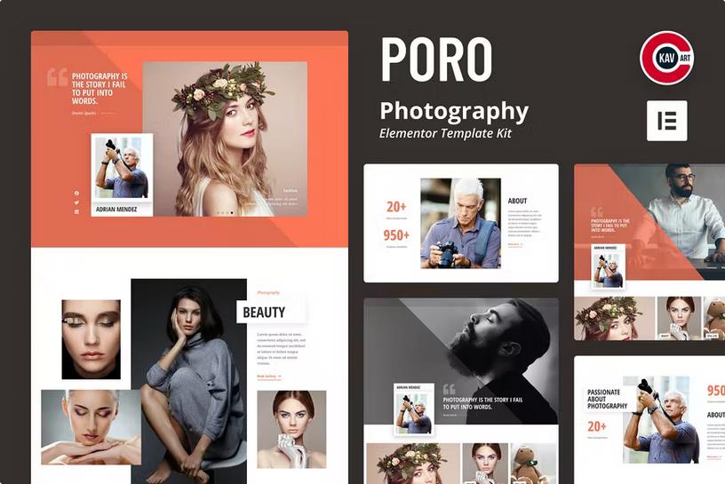 Poro - Photography Elementor Template Kit