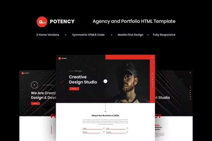 Potency - Creative Agency And Portfolio HTML5 Template