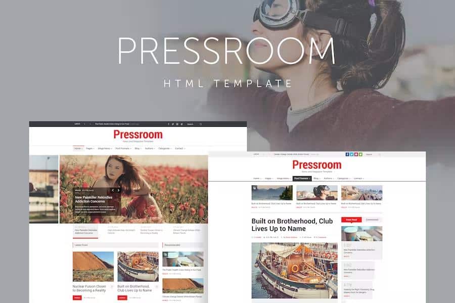 Pressroom - News and Magazine Template
