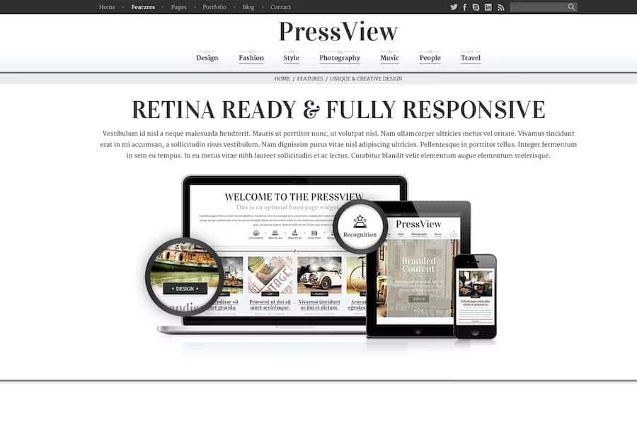 PressView - Vintage and Stylish Magazine Template