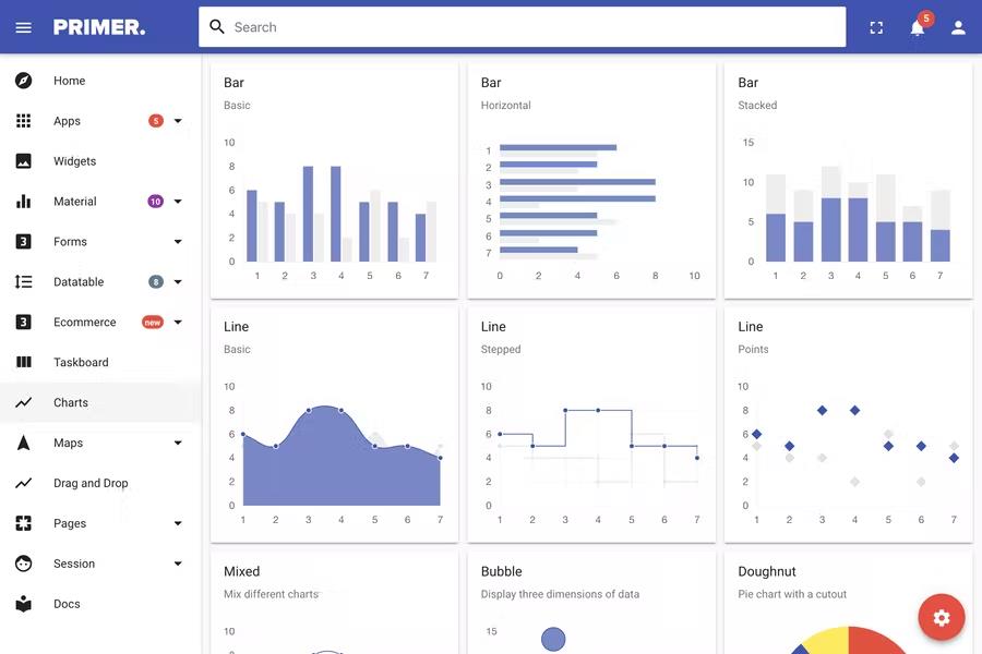 Primer - Angular & React Material Design Admin Template