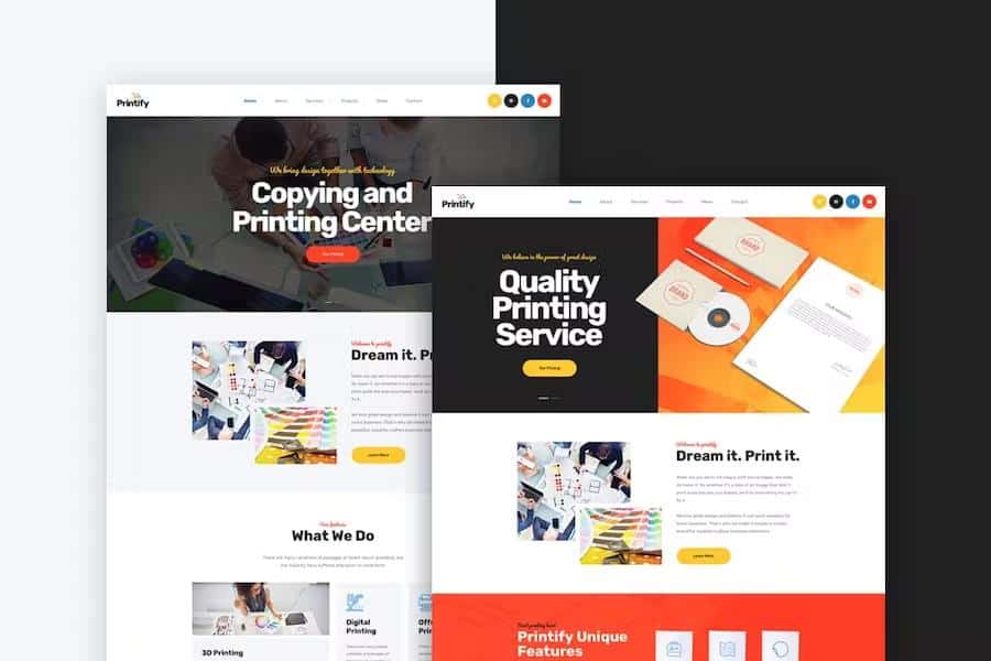 Printify - Attention Grabbing Printing Company HTML Template