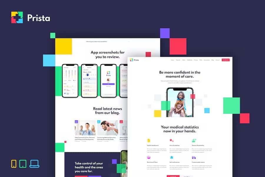 Prista - App Landing Page HTML Template