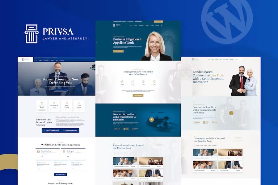 Privsa - Attorney and Lawyer WordPress Theme