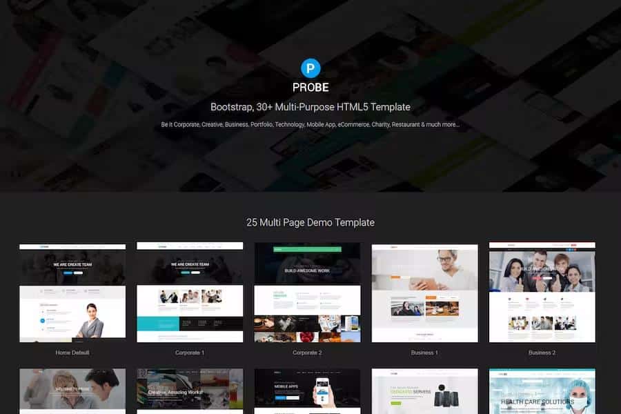 Probe - Responsive Multi-Purpose HTML5 Template