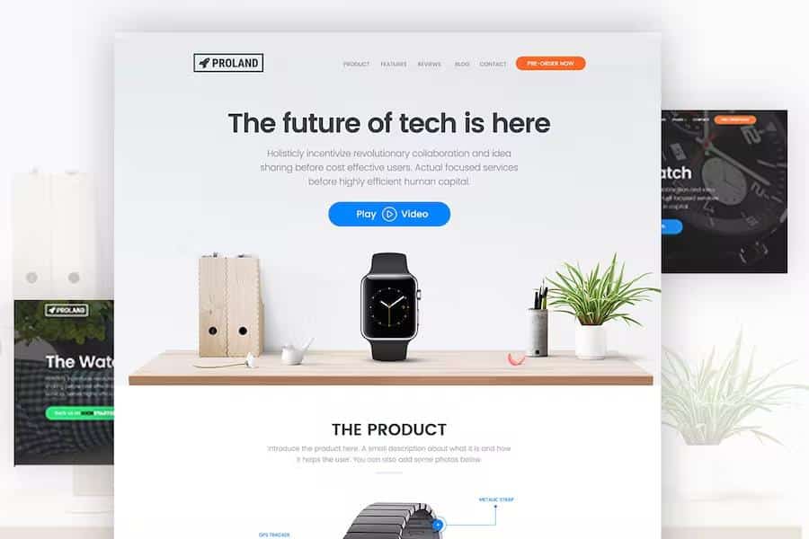 Product Landing Page Template - Proland