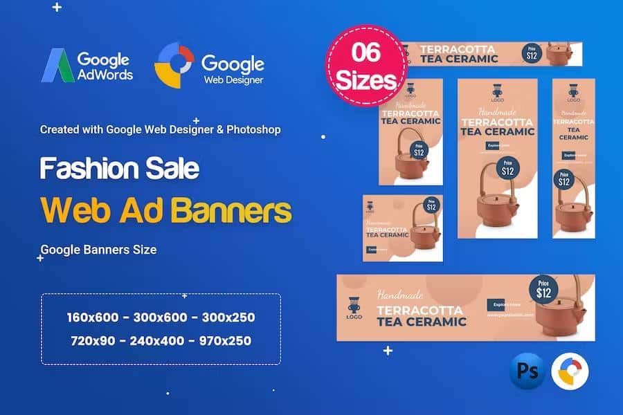 Product Sale Banners HTML5 D42 Ad - GWD & PSD