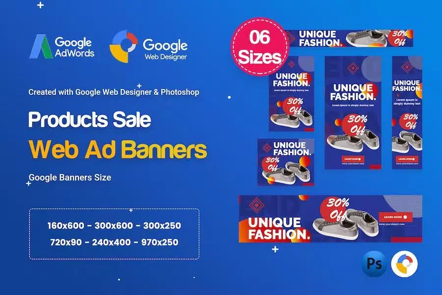Product Sale Banners HTML5 D51 Ad - GWD & PSD