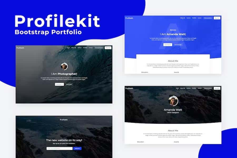 Profilekit - Bootstrap Portfolio Template listing image
