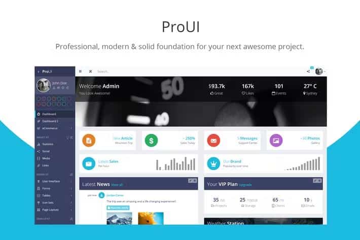 ProUI - Responsive Bootstrap Admin Template
