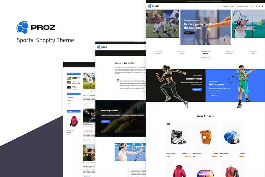 Preview image for Proz - Sports Store Shopify Theme