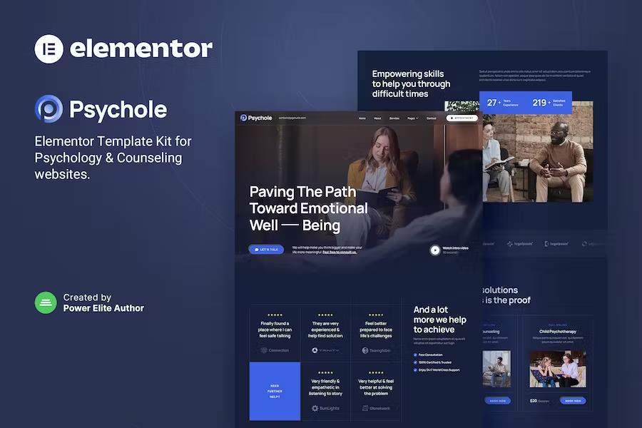 Psychole – Psychology and Counseling Elementor Template Kit