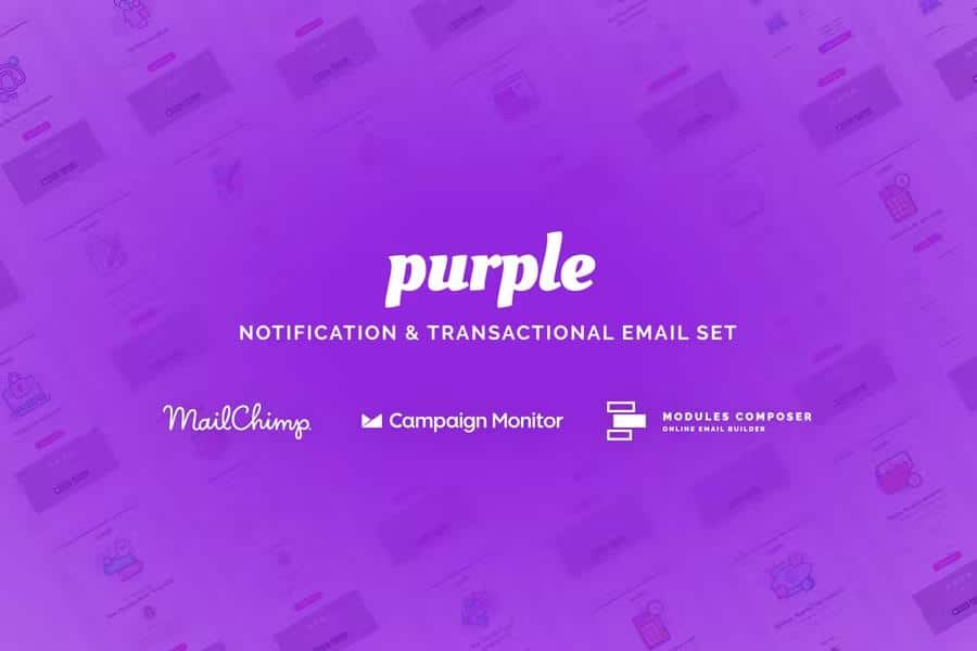 Purple - Notification & Transactional Email Templates