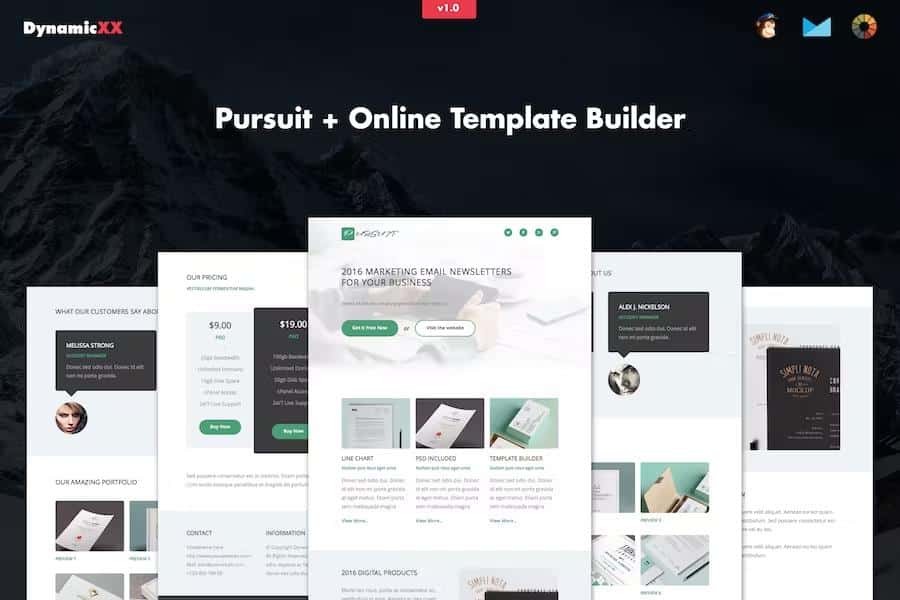 Pursuit - Responsive Email + Online Template Builder