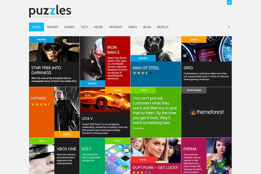 Puzzles - Magazine Review HTML Theme