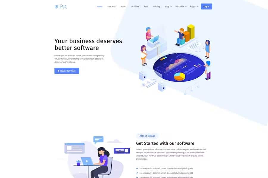 PXaas - App & Software Landing Page Theme