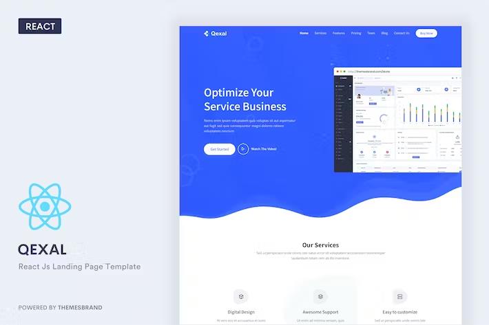 Qexal - React Js Landing Page Template