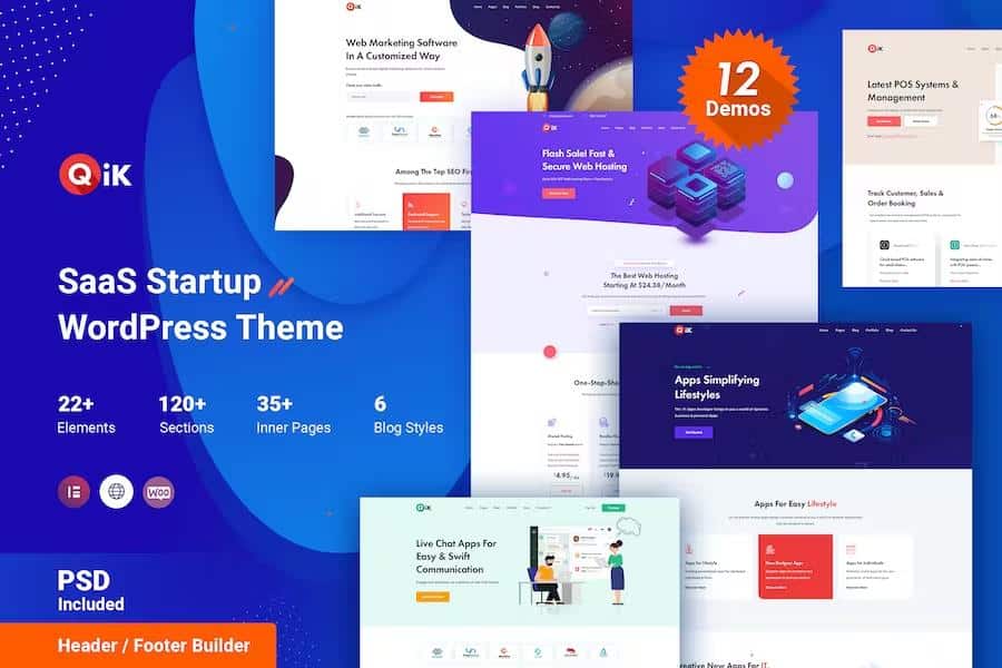 Qik - SaaS Startup WordPress Theme