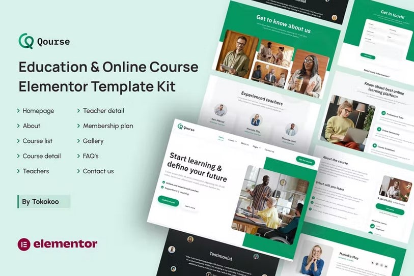 Preview image for Qourse | Education & Online Course Elementor Template Kit