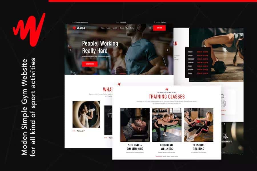 Quanca - Premium Gym Club HTML Template