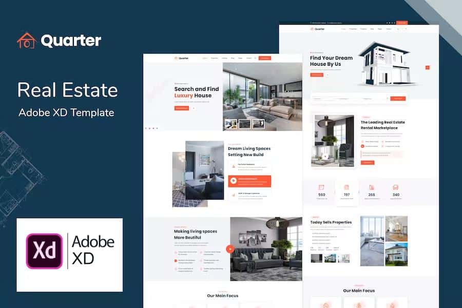 Quarter - Real Estate Adobe XD Template