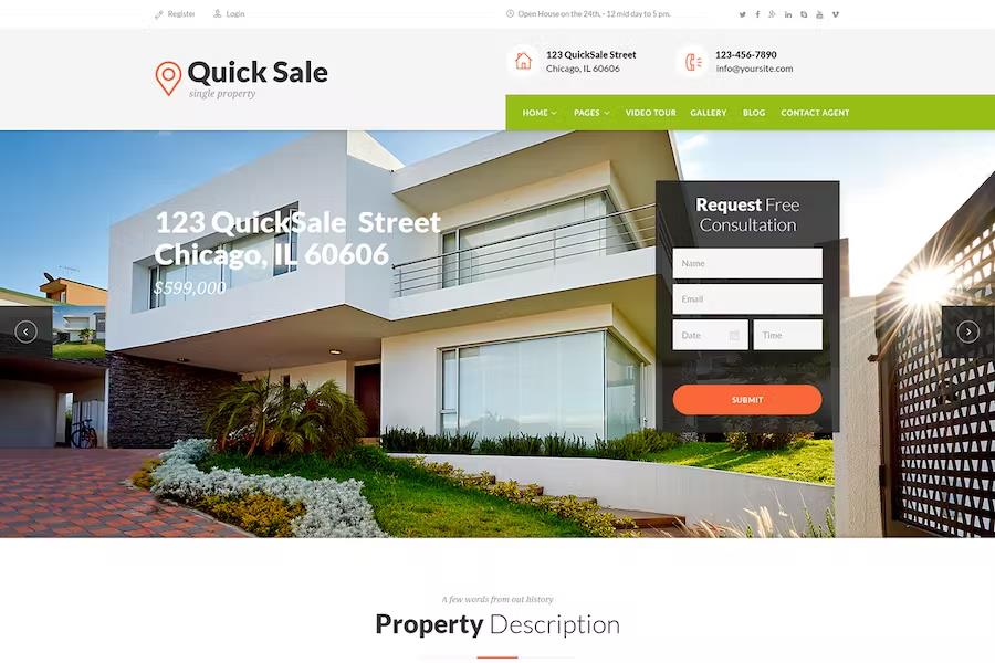 Quick Sale - Real Estate HTML Theme