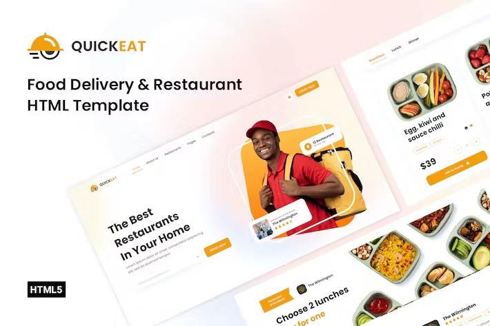 Quickeat - Food Delivery & Restaurant Template product preview