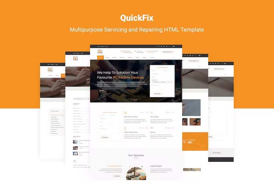 QuickFix - Multipurpose Servicing and Repairing HTML Template