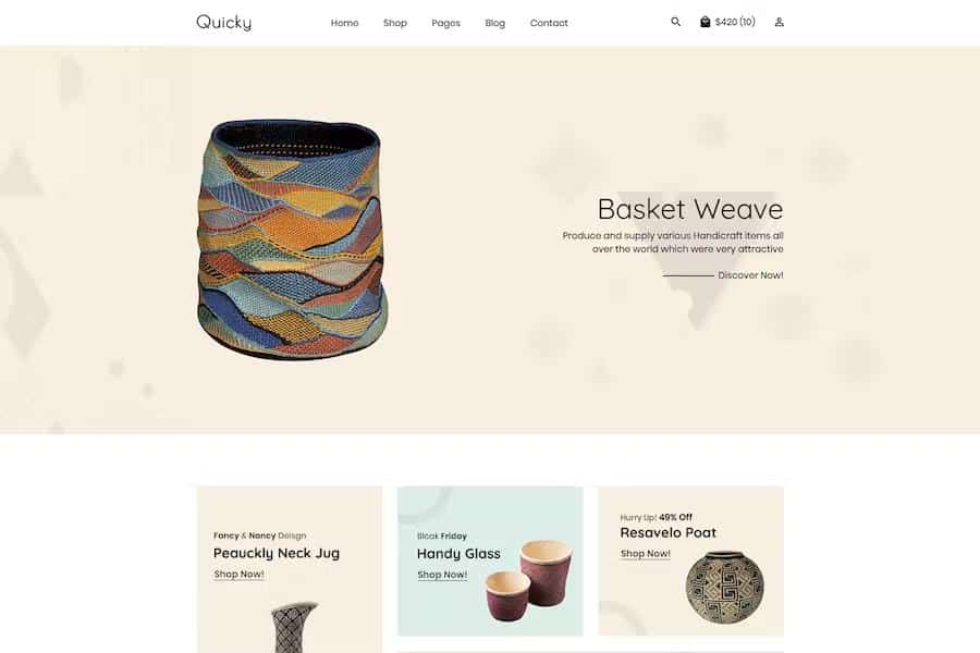 Quicky - Minimal eCommerce HTML Template product preview