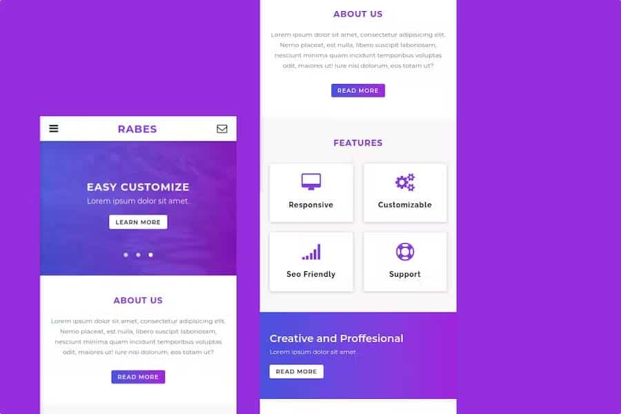 Rabes - A Clean Mobile Template