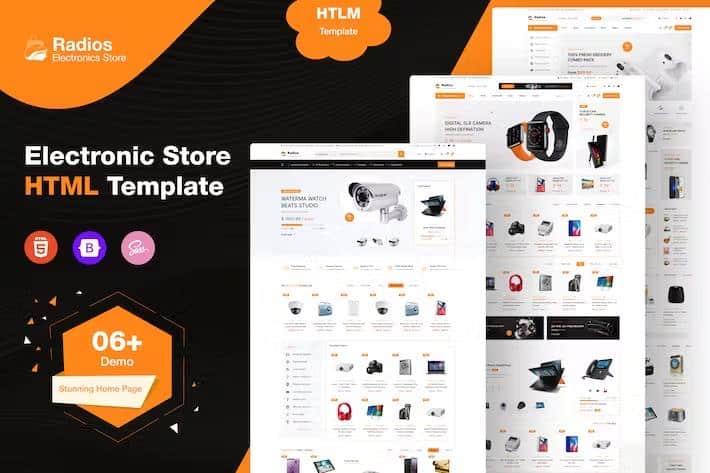 Radios - Electronics eCommerce HTML Template product preview