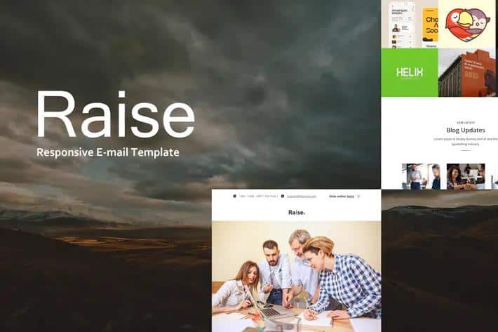 Raise Mail - Responsive E-mail Template + Online Access + Mailster + MailChimp
