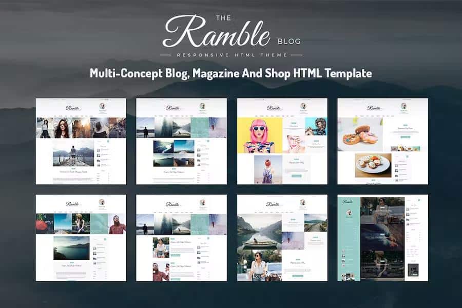 Ramble - Multi-Concept Blog, Magazine And Shop HTML Template