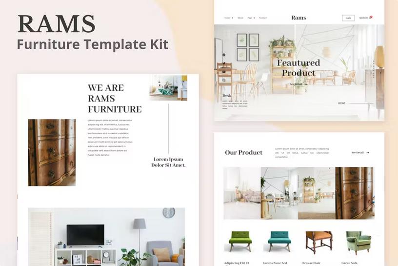 Rams - Furniture eCommerce Elementor Template Kit