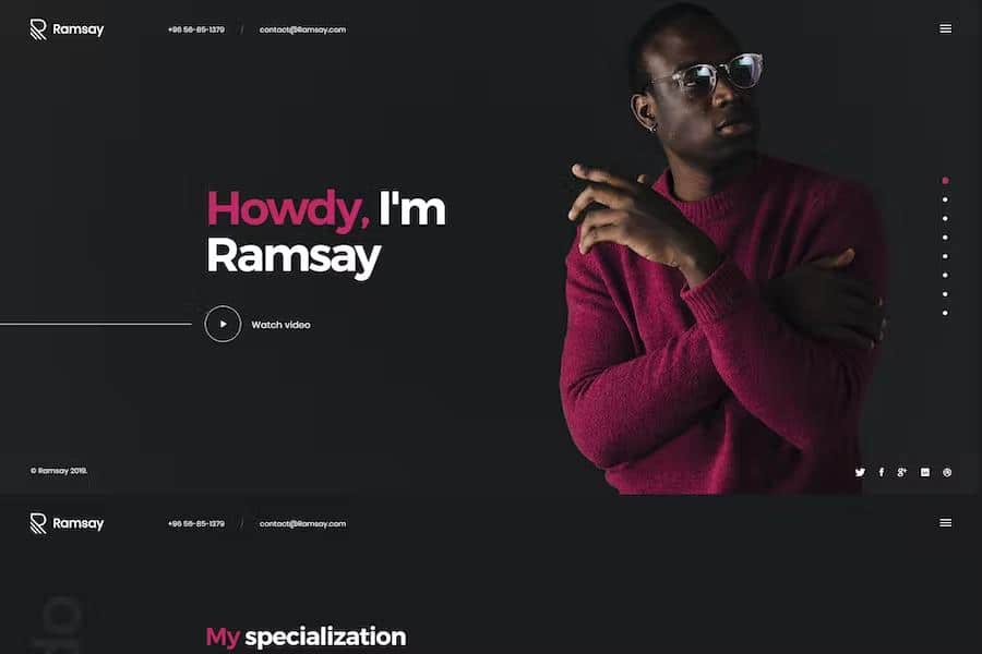 Ramsay - Personal CV Resume WordPress Theme