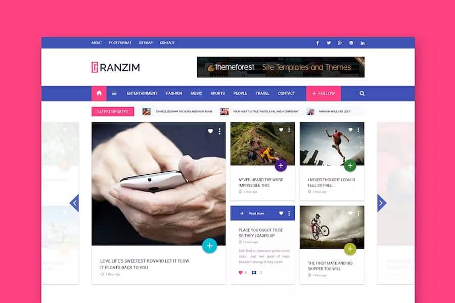 Ranzim - Magazine News Responsive HTML Template