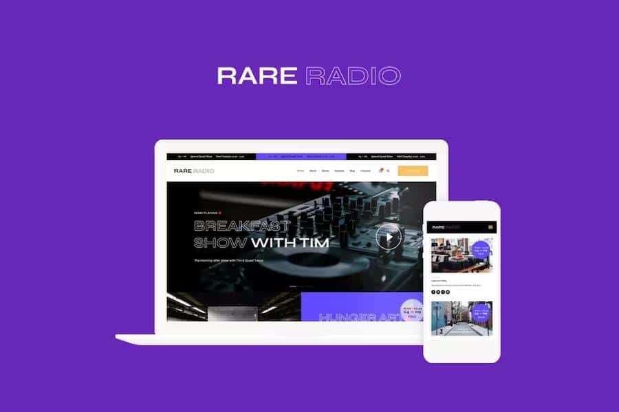 Rare Radio - Online Music Radio Station & Podcast WordPress Theme
