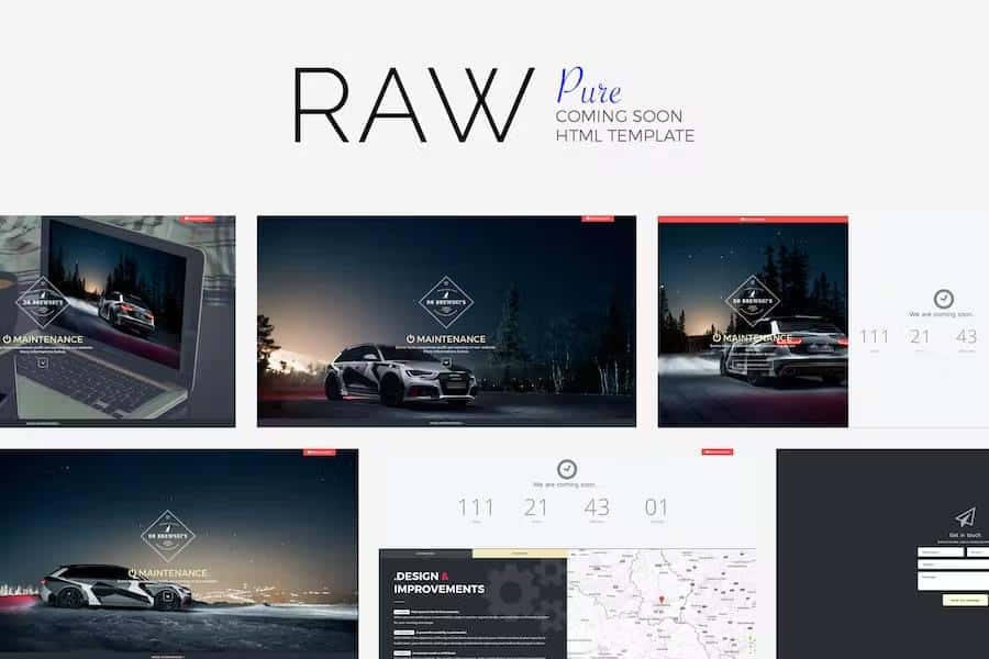 RAW - Pure Coming Soon Template