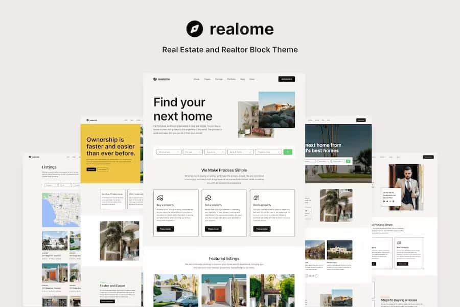 Realome - Real Estate and Realtor Block Theme