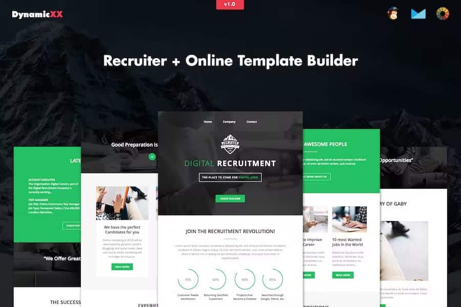 Recruiter - Responsive Email + Online Builder