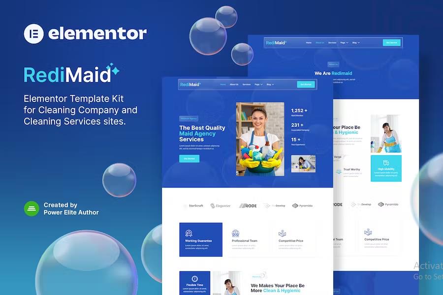 Preview image for Redimaid - Cleaning & Maid Service Agency Elementor Template Kit
