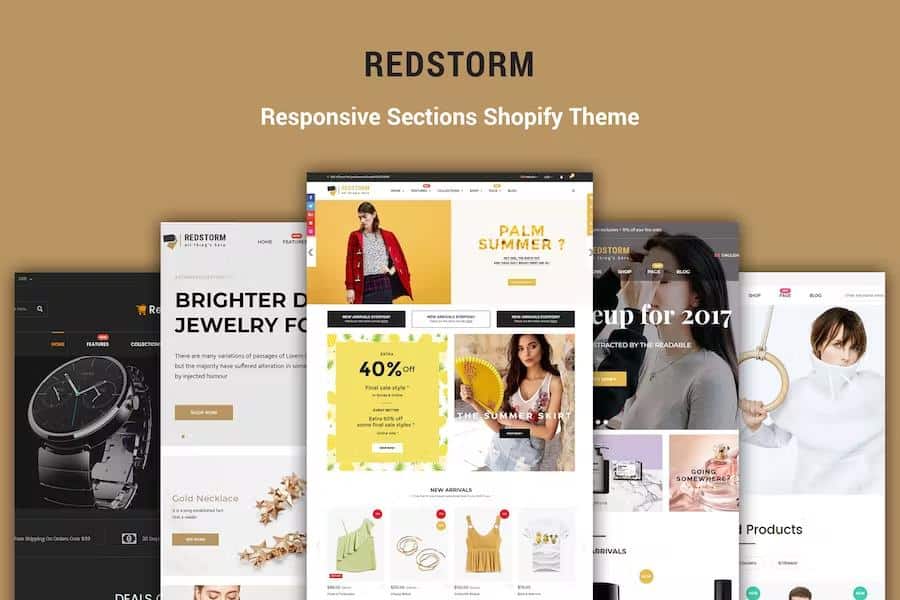 RedStorm - Creative Drag & Drop Sectioned Responsive Shopify Theme